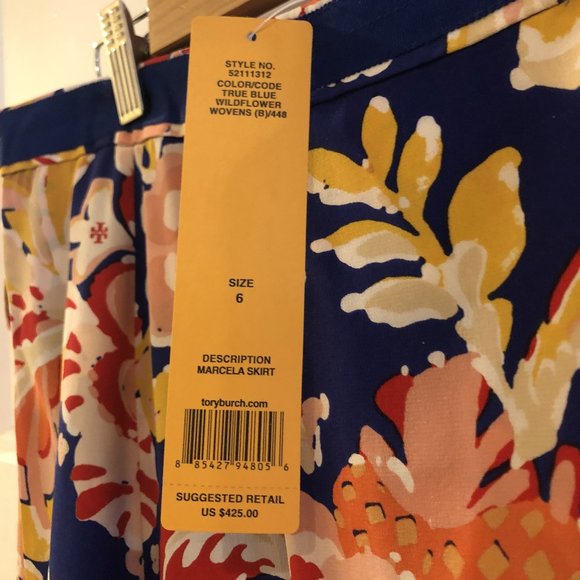 TORY BURCH NWTRARE Marcella SILK Skirt- Sz 6 - LONG-Maxi-NWT----ORIG. $425!